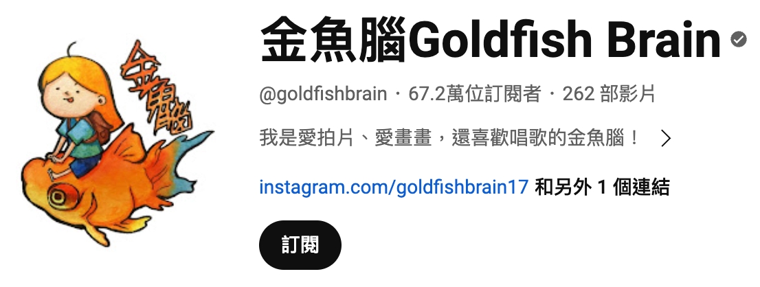 旅遊 youtuber 排名2 金魚腦 Goldfish Brain